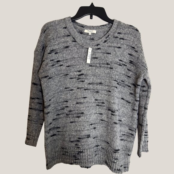 Madewell Gray Speckled Knit Sweater – Size Small – NWT - Picture 1 of 5
